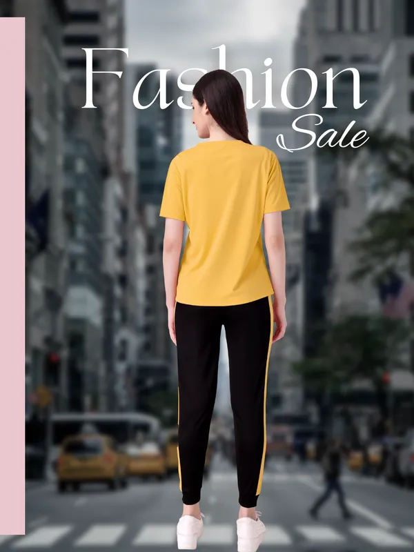 Yellow_&_Black_Cotton_Blend_Printed_Regular_Track_Suit_For_Women