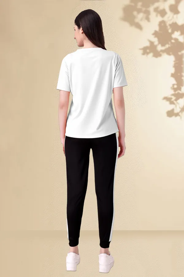 White_&_Black_Cotton_Blend_Printed_Regular_Track_Suit_For_Women
