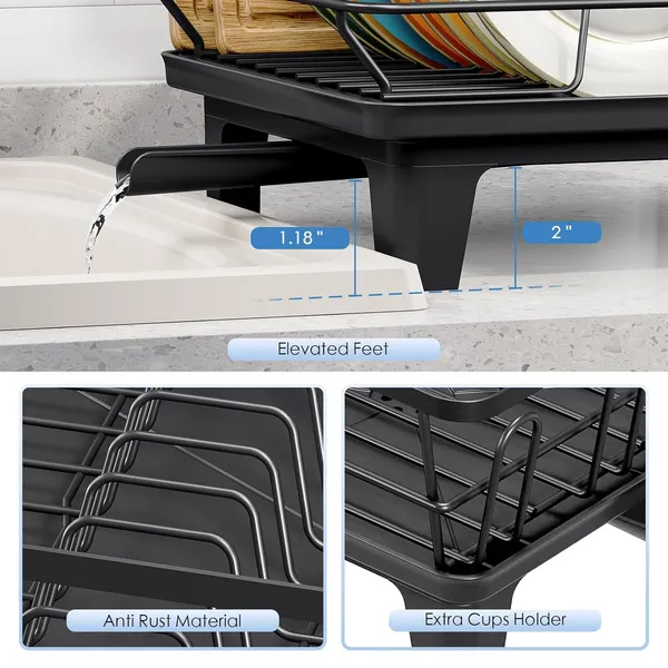 Black-Alloy_Steel-Dish_Rack_For_Kitchen