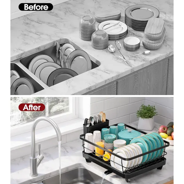 Black-Alloy_Steel-Dish_Rack_For_Kitchen