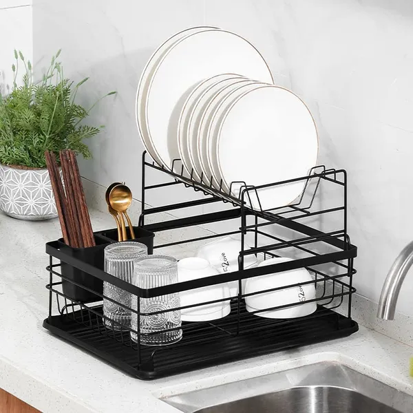 Black-Alloy_Steel-Dish_Rack_For_Kitchen