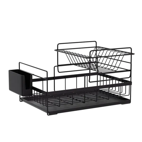Black-Alloy_Steel-Dish_Rack_For_Kitchen