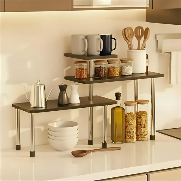 Black-Abs_Plastic,_Stainless_Steel-Kitchen_Organizer_For_Kitchen