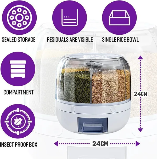 White-Polypropylene-Food_Dispenser_For_Kitchen