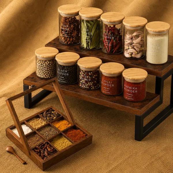 Rustic_Wood_Spice_Box_And_Shelf_Combo