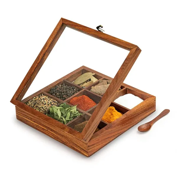Wooden-Wooden_And_Steel-Masala_Box_For_Kitchen