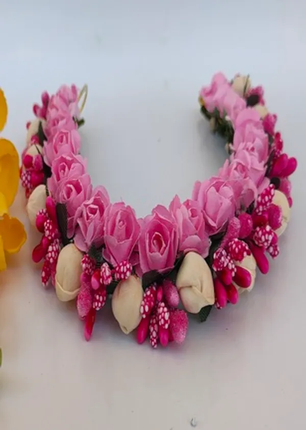 Baby_Pink_Artificial_Flower_Hair_Gajra_For_Women
