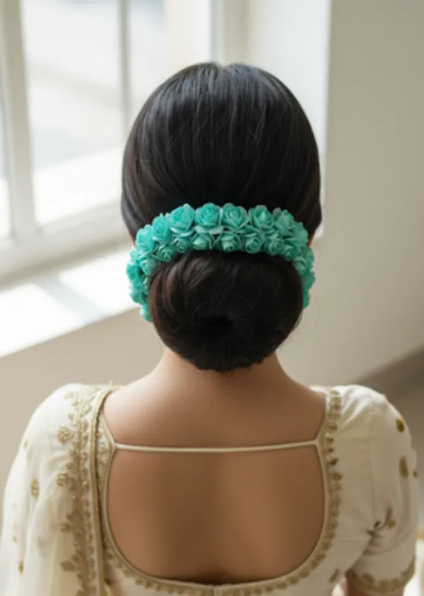Aquamarine_Blue_Rose_Gajra