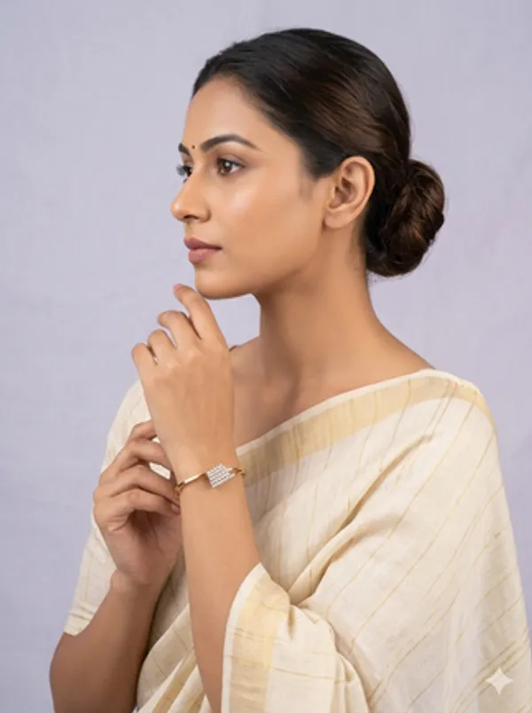White_Brass_Premium_&_Elegant_Bracelet_For_Women