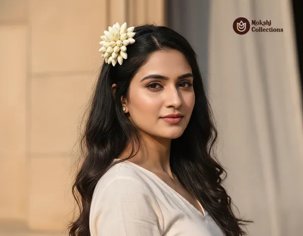 White_Artificial_Jasmine_Hair_Clip