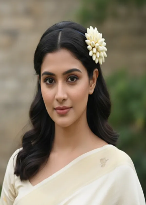 White_Artificial_Jasmine_Hair_Clip