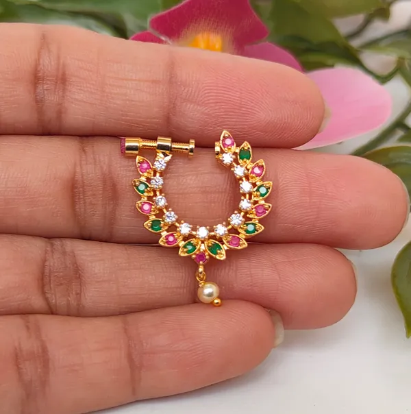 Multicolor_AD_Designer_Nose_Ring(Right_Side)_For_Women
