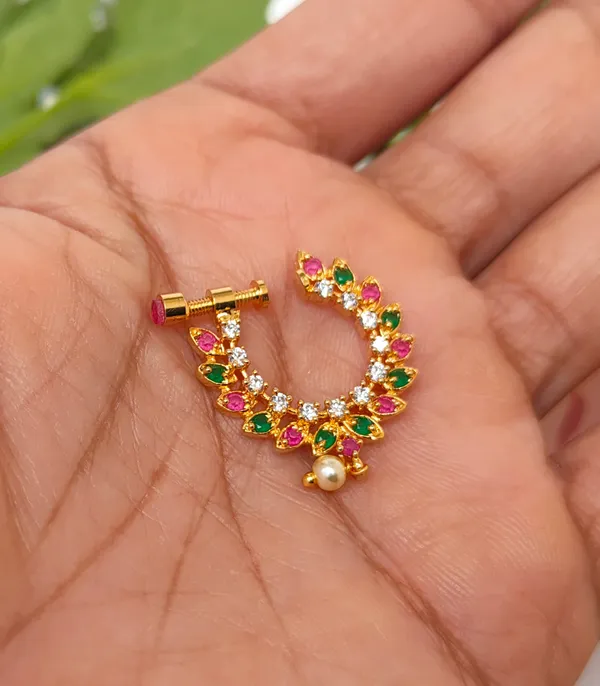 Multicolor_AD_Designer_Nose_Ring(Right_Side)_For_Women