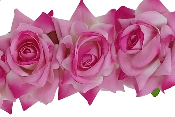 Baby_Pink_Velvet_Rose_Gajra_For_Women
