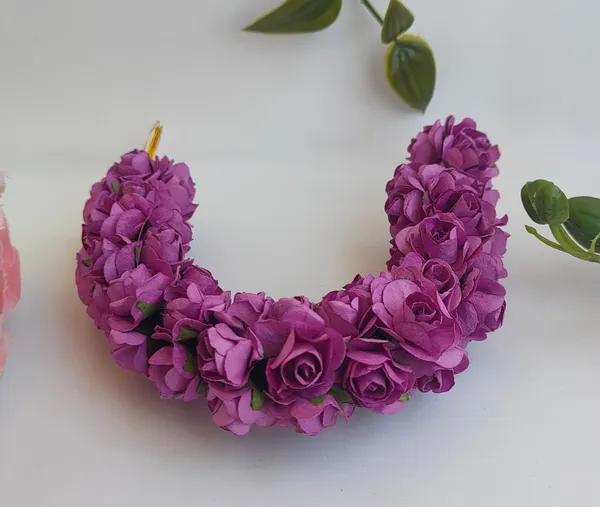 Purple_Paper_Rose_Gajra