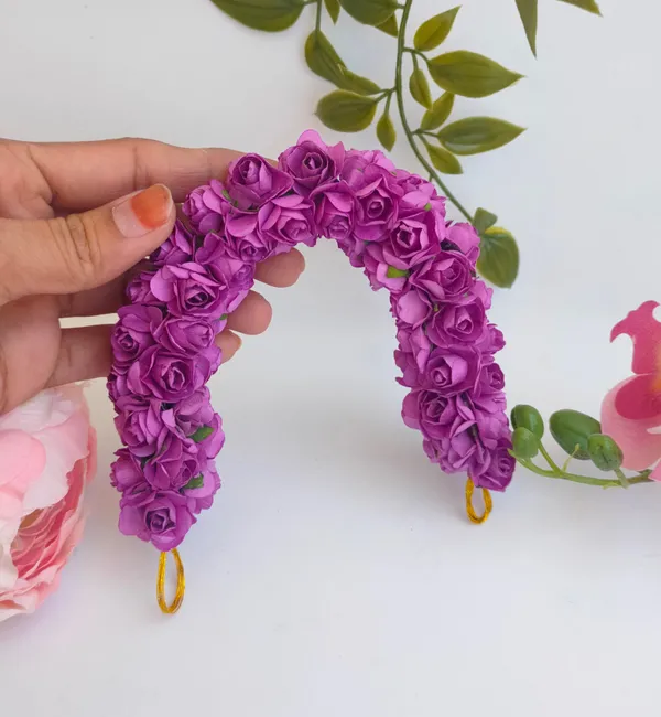 Purple_Paper_Rose_Gajra