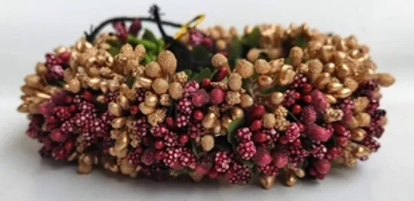 Wine_Color_Bridal_Hair_Gajra