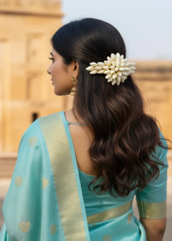 White_Artificial_Jasmine_Flower_Clip_|_Hair_Accessories