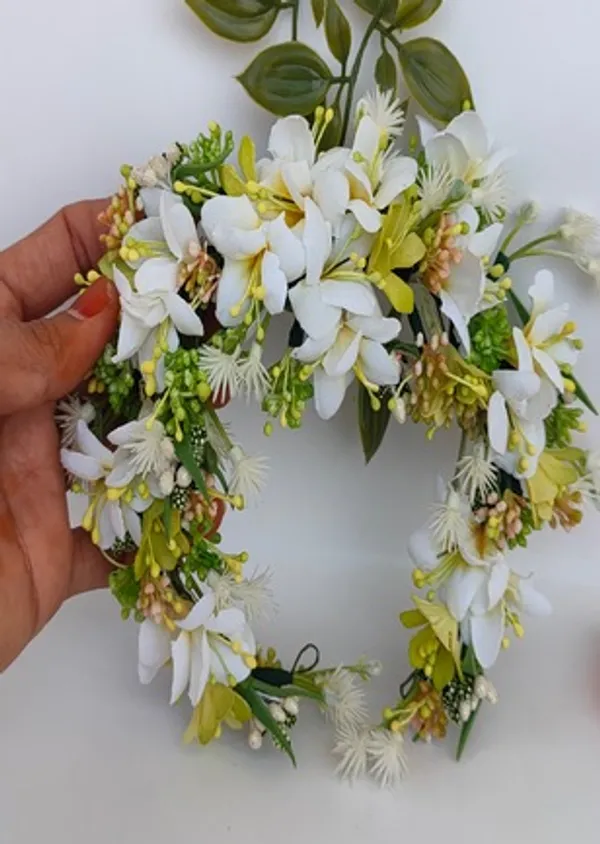 White_Artificial_Flower_Hair_Gajra_For_Women