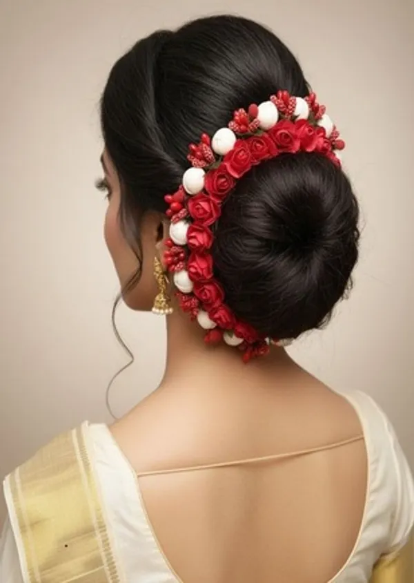 Red_Artificial_Flower_Hair_Gajra