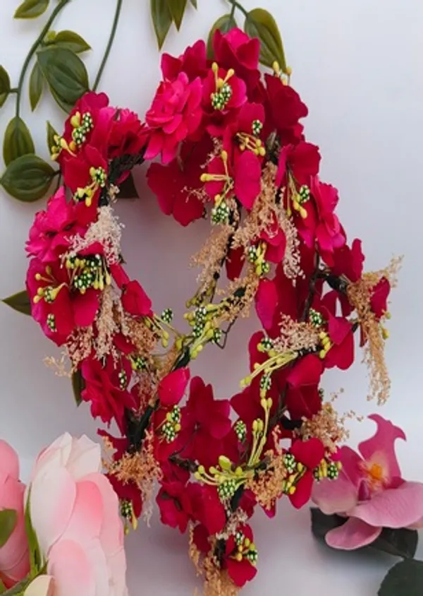 Pink_Artificial_Flower_Hair_Juda_For_Women