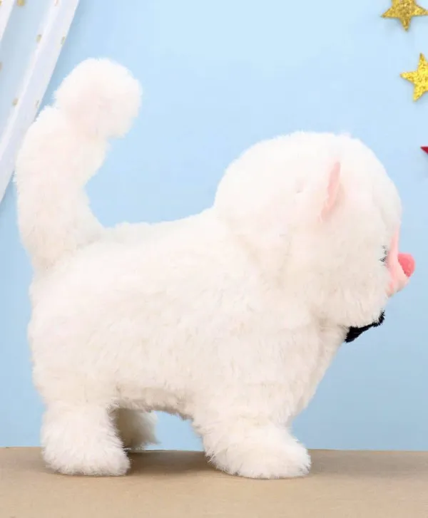 White_Battery_Operated_Musical_Walking_Plush_Cat_Toy_For_Kids_3+_|_17_Cm
