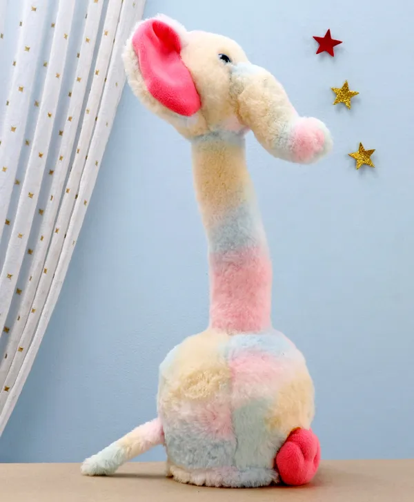 Multicolor_Battery_Operated_Interactive_Plush_Talking_Elephant_For_Toddlers_3+_|_20_Cm