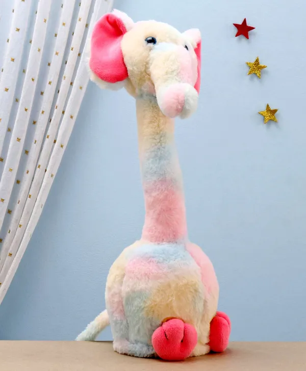 Multicolor_Battery_Operated_Interactive_Plush_Talking_Elephant_For_Toddlers_3+_|_20_Cm
