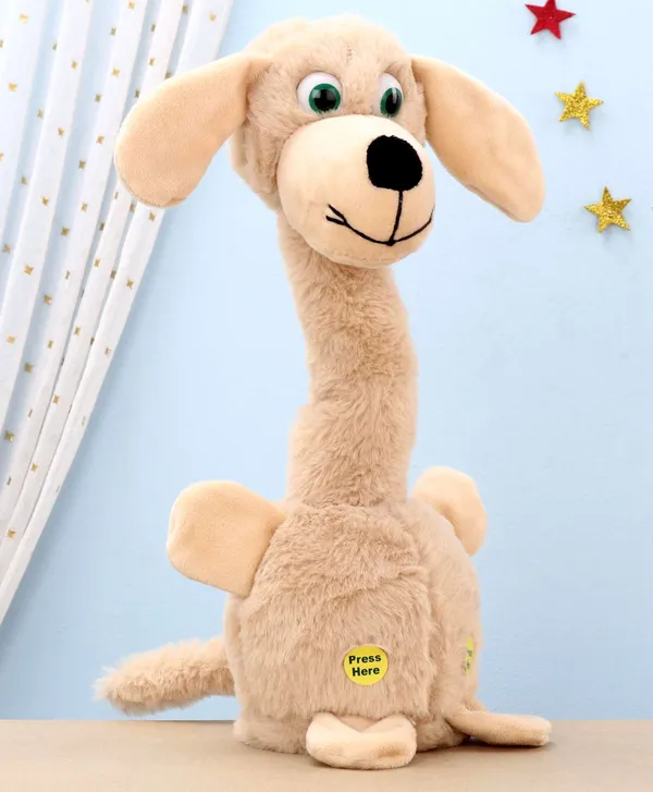 Mud_Brown_Battery_Operated_Interactive_Plush_Talking_Dog_For_Toddlers_3+_|_20_Cm