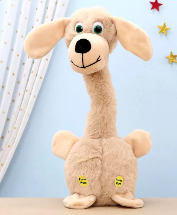 Mud_Brown_Battery_Operated_Interactive_Plush_Talking_Dog_For_Toddlers_3+_|_20_Cm