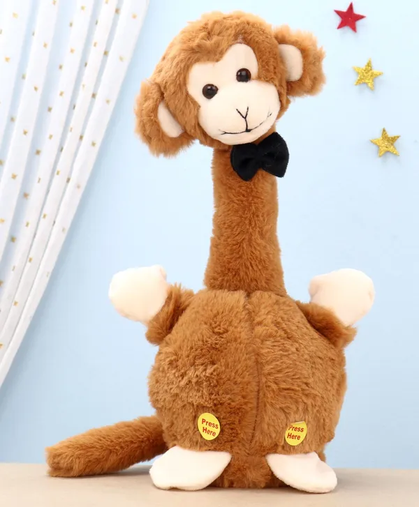 Dark_Brown_Battery_Operated_Interactive_Plush_Talking_Monkey_For_Toddlers_3+_|_20_Cm