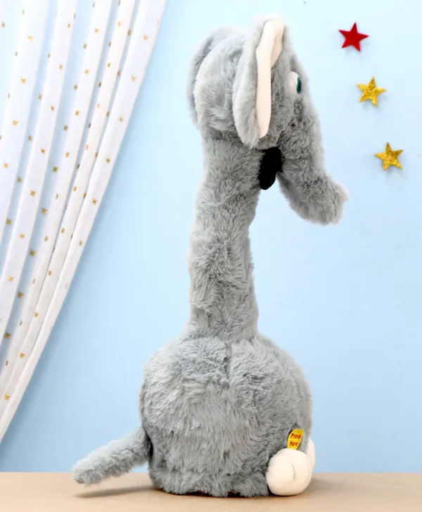 Grey_Battery_Operated_Interactive_Plush_Talking_Elephant_For_Toddlers_3+_|_20_Cm