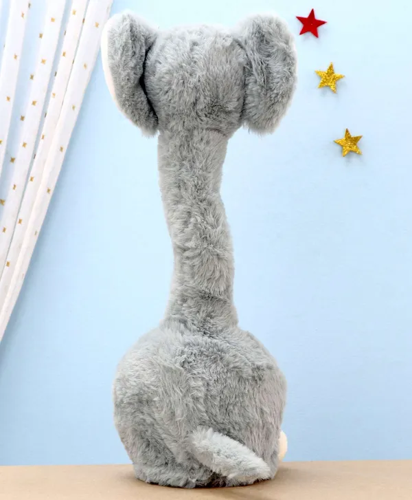 Grey_Battery_Operated_Interactive_Plush_Talking_Elephant_For_Toddlers_3+_|_20_Cm