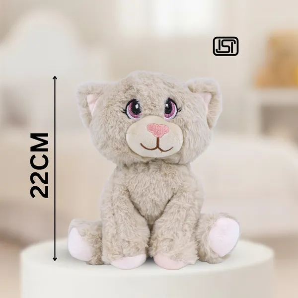 Mud_Brown_Mini_Adorable_Cat_Lightweight_Plush_Non_Musical_Soft_Toy_|_Age_3