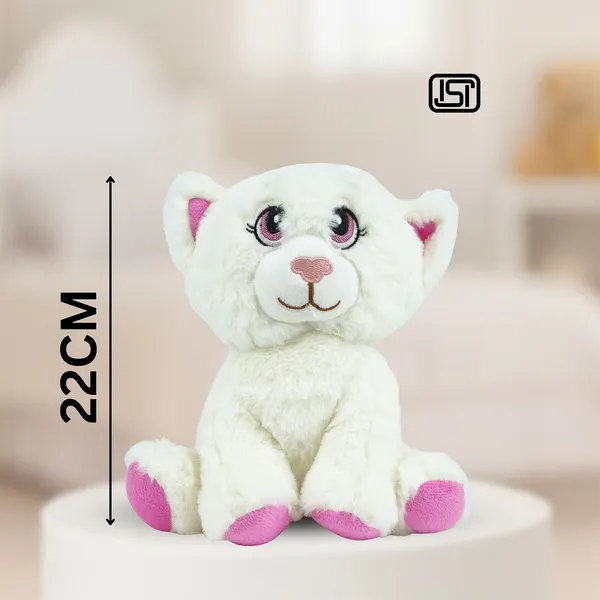 White_Mini_Adorable_Cat_Lightweight_Plush_Non_Musical_Soft_Toy_|_Age_3