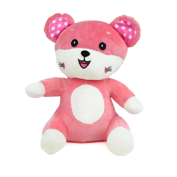 Radish_Red_Minky_Mouse_Lightweight_Plush_Non_Musical_Soft_Toy_|_Age_3