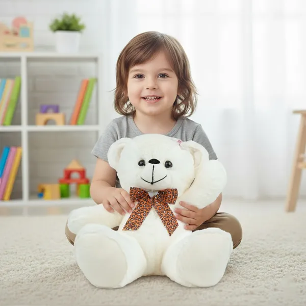 White_Angel_Teddy_Bear_Lightweight_Plush_Non_Musical_Soft_Toy_|_Age_3