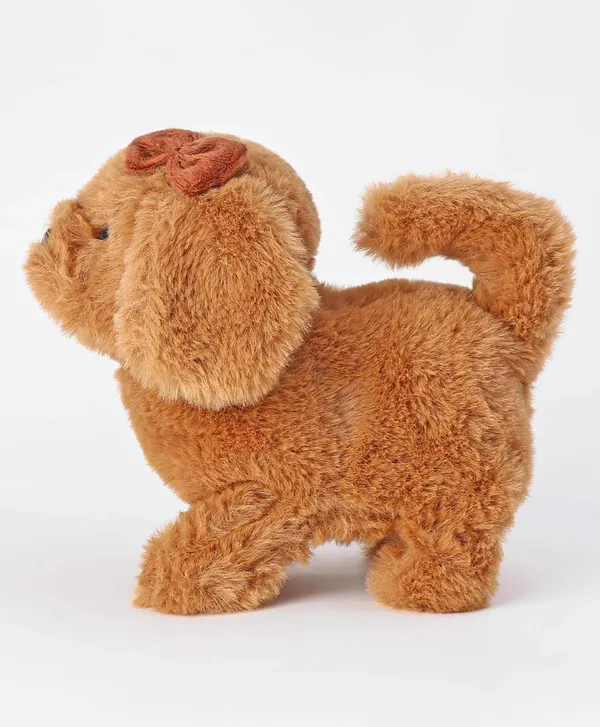 Dark_Brown_Battery_Operated_Musical_Walking_Plush_Puppy_Toy_For_Kids_3+_|_17_Cm