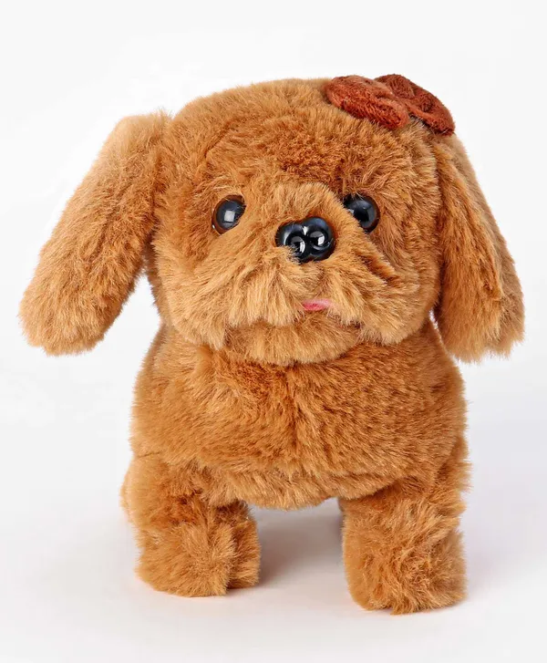 Dark_Brown_Battery_Operated_Musical_Walking_Plush_Puppy_Toy_For_Kids_3+_|_17_Cm