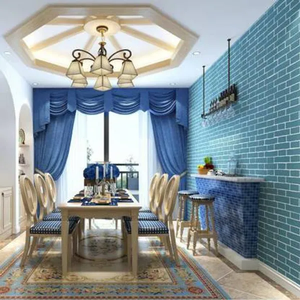 Grey_Prominent_Wall_Adorned_With_Blue_Brick_Wallpaper_Peel_&_Stick,_Waterproof,_Self-Adhesive_Ideal_For_Homes_&_Shops