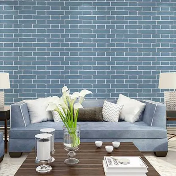 Grey_Prominent_Wall_Adorned_With_Blue_Brick_Wallpaper_Peel_&_Stick,_Waterproof,_Self-Adhesive_Ideal_For_Homes_&_Shops