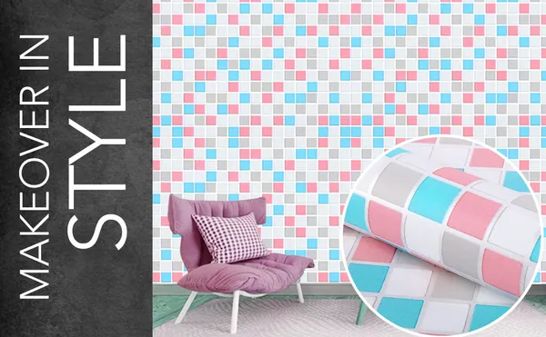 Multicolor_Tile_Pattern_Wallpaper_With_Grey,_Pink_&_Blue_ShadePeel_&_Stick,_Waterproof,_Self-Adhesive_Ideal_For_Homes_&_Shops