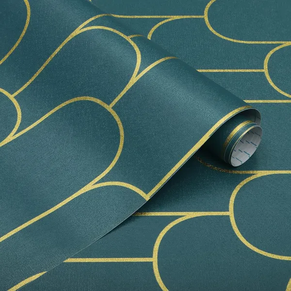 Green_&_Gold_Peel_And_Stick_Wallpaper_With_A_Giometric_Art_Deco_Pattern_Peel_&_Stick,_Waterproof,_Self-Adhesive_Ideal_For_Homes_&_Shops