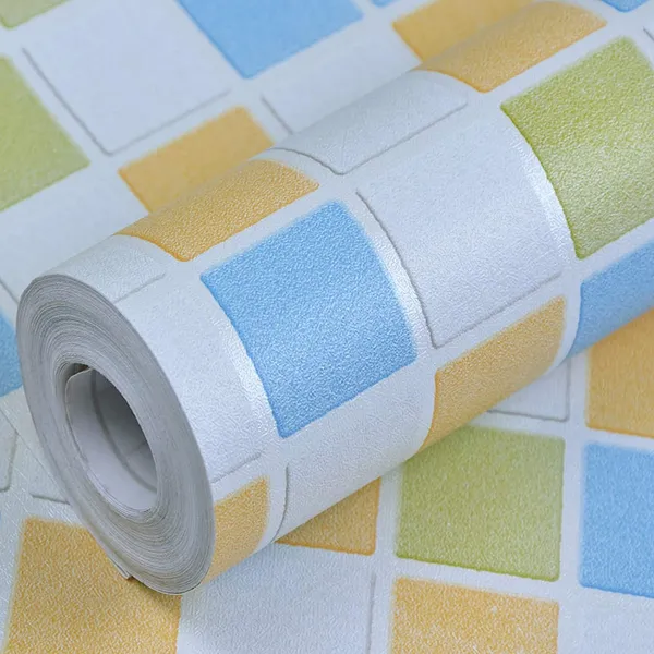 Multicolor_Square_Block_Pattern_Wallpaper_With_White,_Light_Blue,_Light_Green_&_Light_Orange_/_Yellow_ShadePeel_&_Stick,_Waterproof,_Self-Adhesive_Ideal_For_Homes_&_Shops
