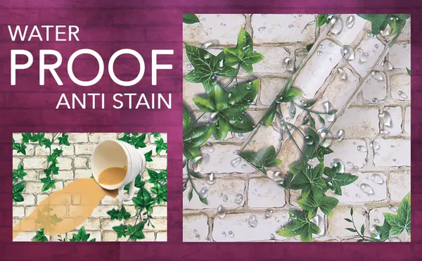 White_&_Green_Ivy_Leaves_Climbing_A_White_Brick_Wall_Pattern_WallpaperPeel_&_Stick,_Waterproof,_Self-Adhesive_Ideal_For_Homes_&_Shops