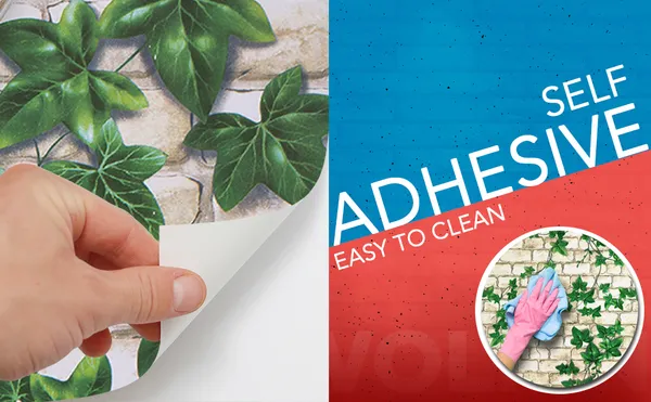 White_&_Green_Ivy_Leaves_Climbing_A_White_Brick_Wall_Pattern_WallpaperPeel_&_Stick,_Waterproof,_Self-Adhesive_Ideal_For_Homes_&_Shops