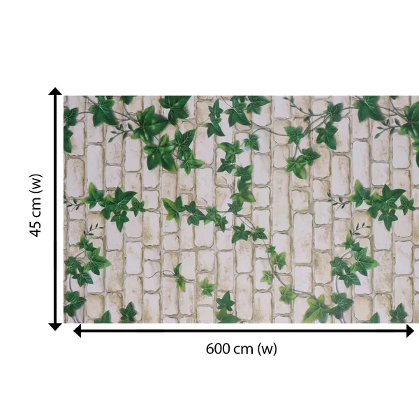 White_&_Green_Ivy_Leaves_Climbing_A_White_Brick_Wall_Pattern_WallpaperPeel_&_Stick,_Waterproof,_Self-Adhesive_Ideal_For_Homes_&_Shops