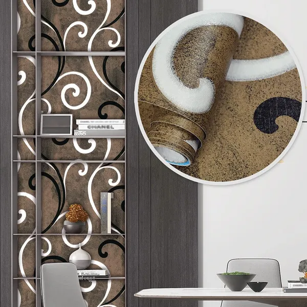 Brown_&_White_Scroll_Or_Swirl_Pattern_Wallpaper_Peel_&_Stick,_Waterproof,_Self-Adhesive_Ideal_For_Homes_&_Shops