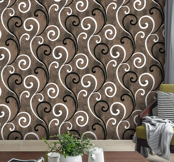 Brown_&_White_Scroll_Or_Swirl_Pattern_Wallpaper_Peel_&_Stick,_Waterproof,_Self-Adhesive_Ideal_For_Homes_&_Shops