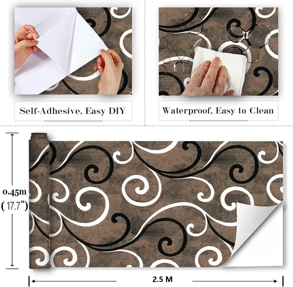 Brown_&_White_Scroll_Or_Swirl_Pattern_Wallpaper_Peel_&_Stick,_Waterproof,_Self-Adhesive_Ideal_For_Homes_&_Shops